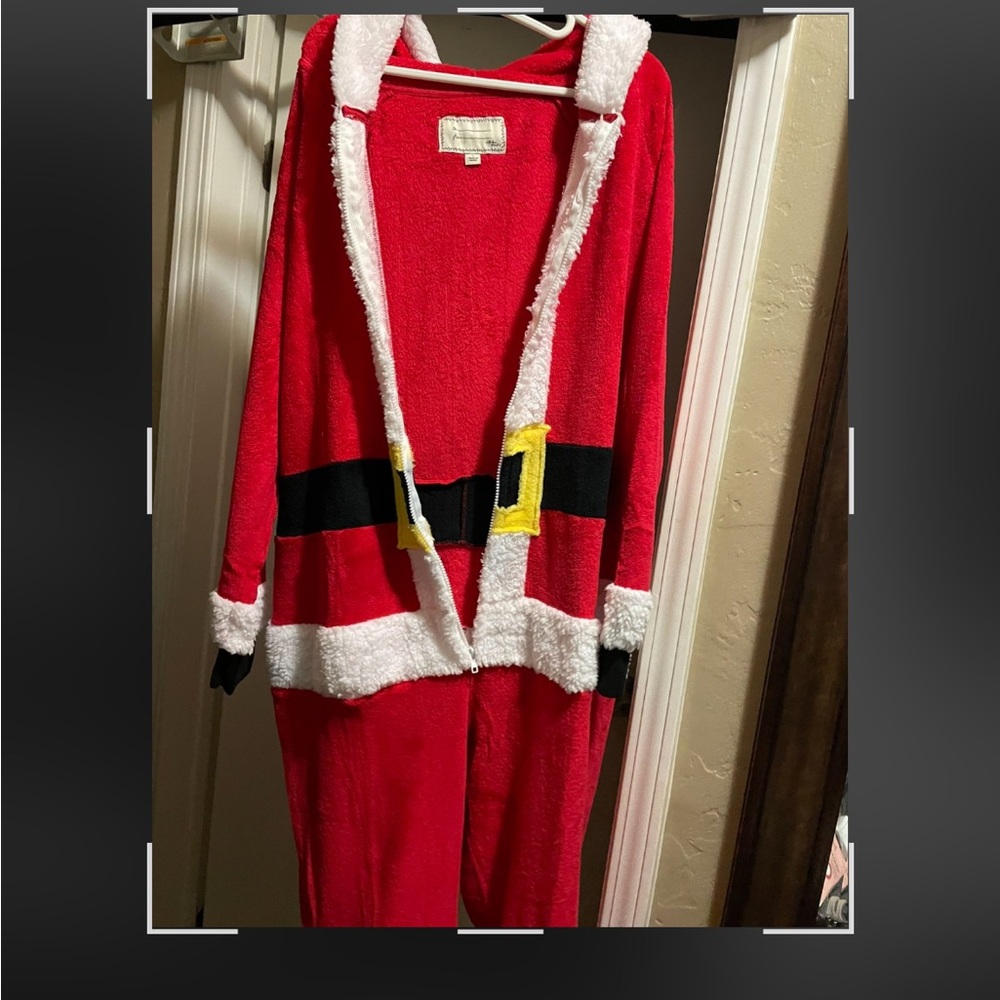 Derek Heart Red and Black Festive Santa Onesie